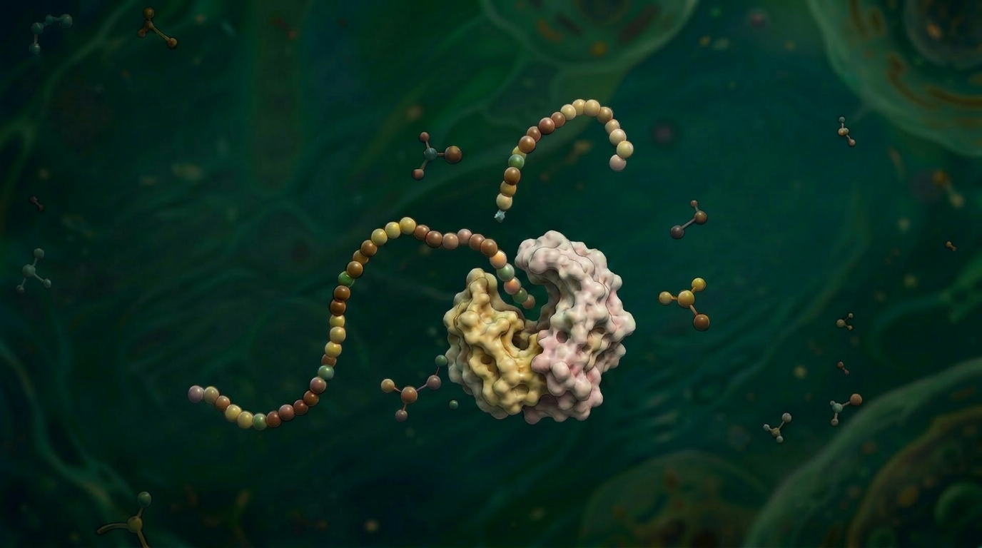 Polypeptide beta barrel connected to a protease enzyme cleaving at a specific site